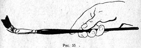 Кисть держать